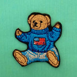 Baby Blue Bear Patch Embroidered Iron-On Patch