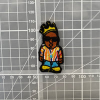 Biggie Cartoon Crown Embroidered Iron-On Patch