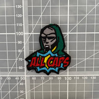 MF Doom All Caps Embroidered Iron-On Patch