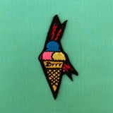 Rapper's Ice Cream Tattoo Embroidered Iron-On Patch