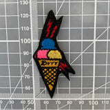 Rapper's Ice Cream Tattoo Embroidered Iron-On Patch