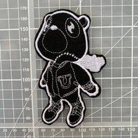 Kanye Dropout Flying B&W Bear Embroidered Iron-On Patch