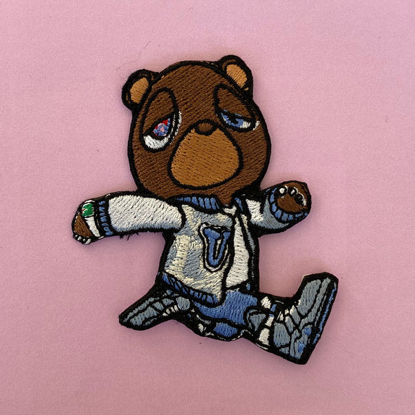 Kanye West New Bear Running Embroidered Iron-On Patch