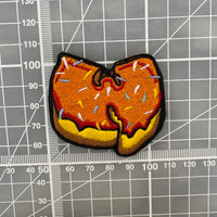 Wu Donut Orange Embroidered Iron-On Patch