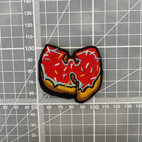 Wu Donut Red Embroidered Iron-On Patch