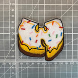 Wu Donut White Embroidered Iron-On Patch