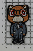 Kanye West Dropout Bear New Suit Glasses Embroidered Iron-On Patch