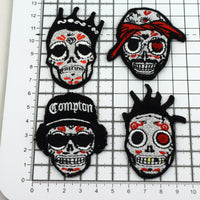 Dead Rappers Set of 4 Embroidered Patches Iron-On Patch