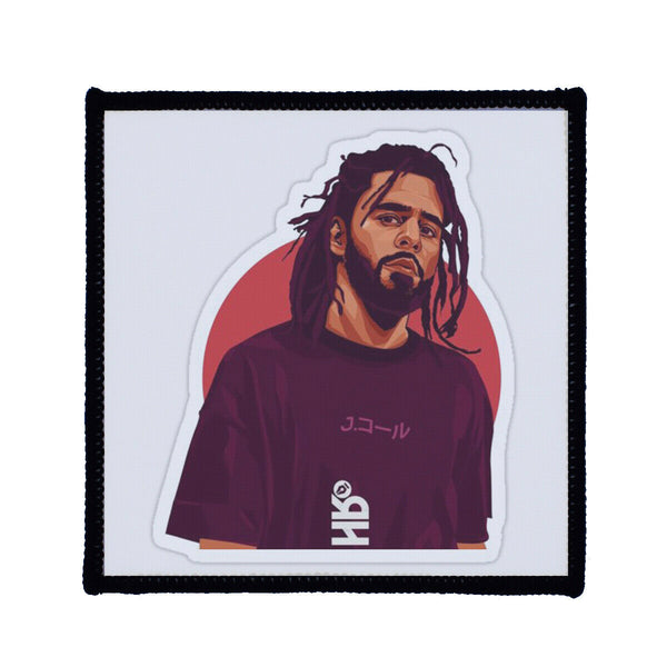 J Cole Cartoon Sew On Badge