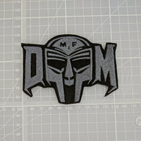 MF Doom Mask Text Patch Embroidered Iron-On Patch