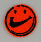 Sean W Smiley Face Orange Embroidered Iron-On Patch