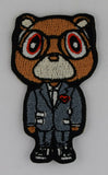 Kanye West Dropout Bear New Suit Glasses Embroidered Iron-On Patch