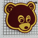 Kanye West Retro Dropout Brown Bear Large Embroidered Iron-On Patch