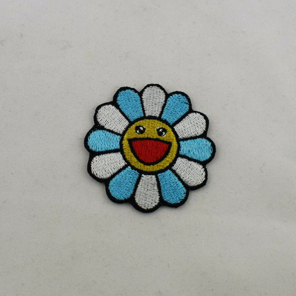 Takashi Murakami White & Blue Embroidered Iron-On Patch