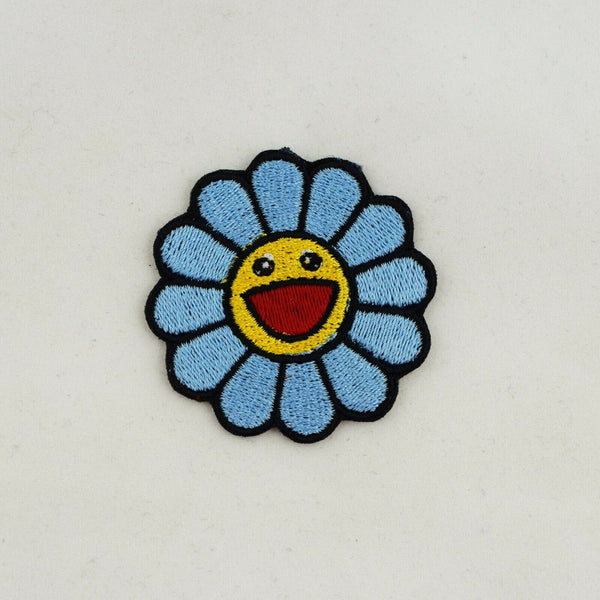 Takashi Murakami Blue Embroidered Iron-On Patch