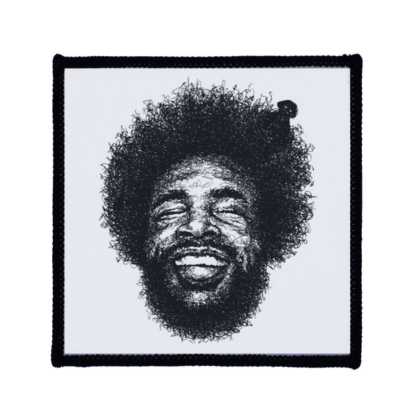 Questlove Line Drawing Sew On Badge